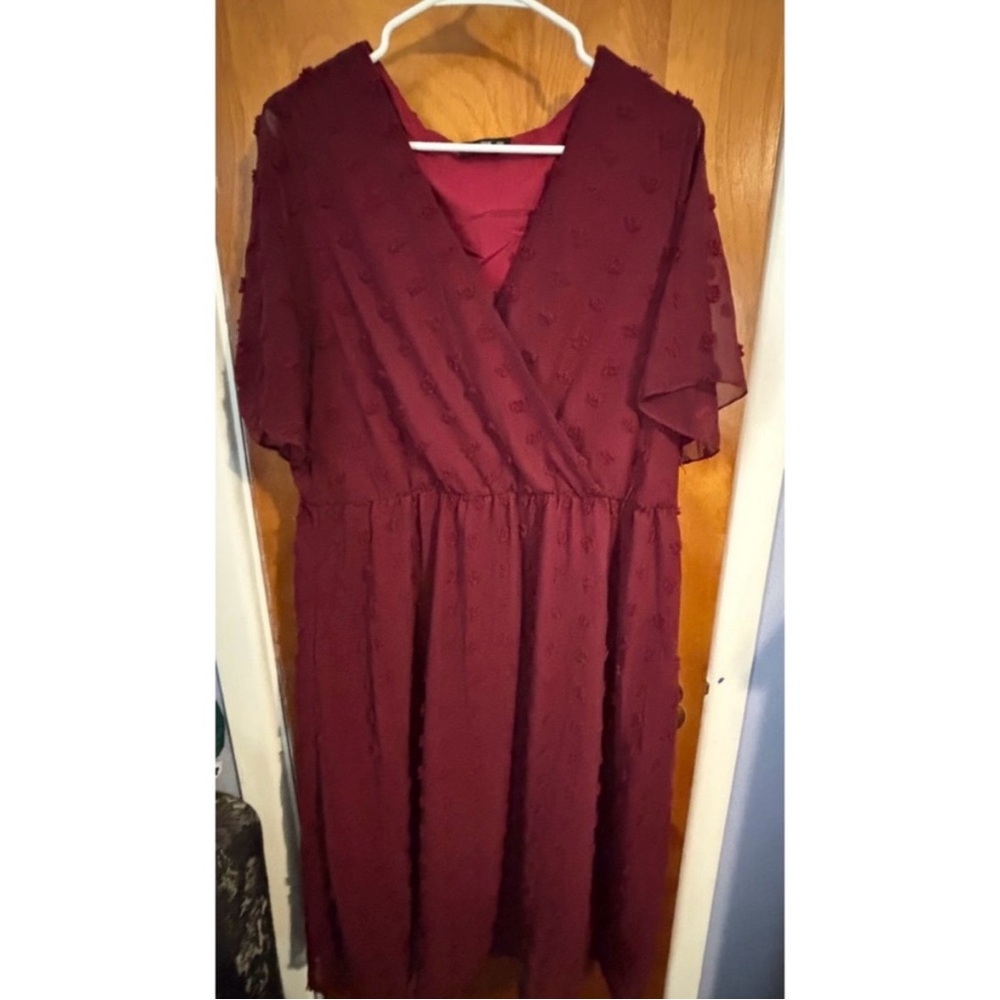 Elegant Burgundy Dress